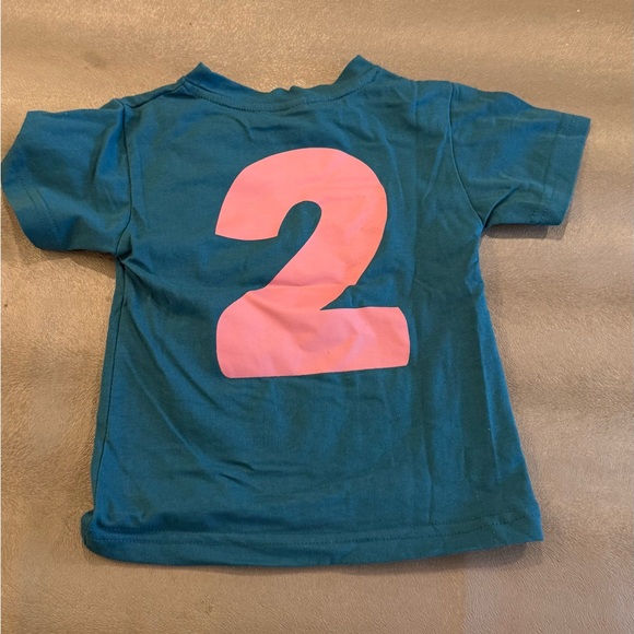 Kids' Teal 'I'm Two Cute' Graphic Tee size 2/3 - Picture 2 of 6